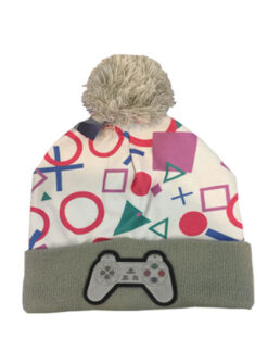 GORRO BEANIE PLAYSTATION CONTROL BLANCO