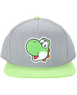 GORRA SNAPBACK SUPER MARIO YOSHI GRIS