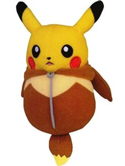 PELUCHE POKEMON PIKACHU EN SLEEPING BAG DE EEVEE 18 CM