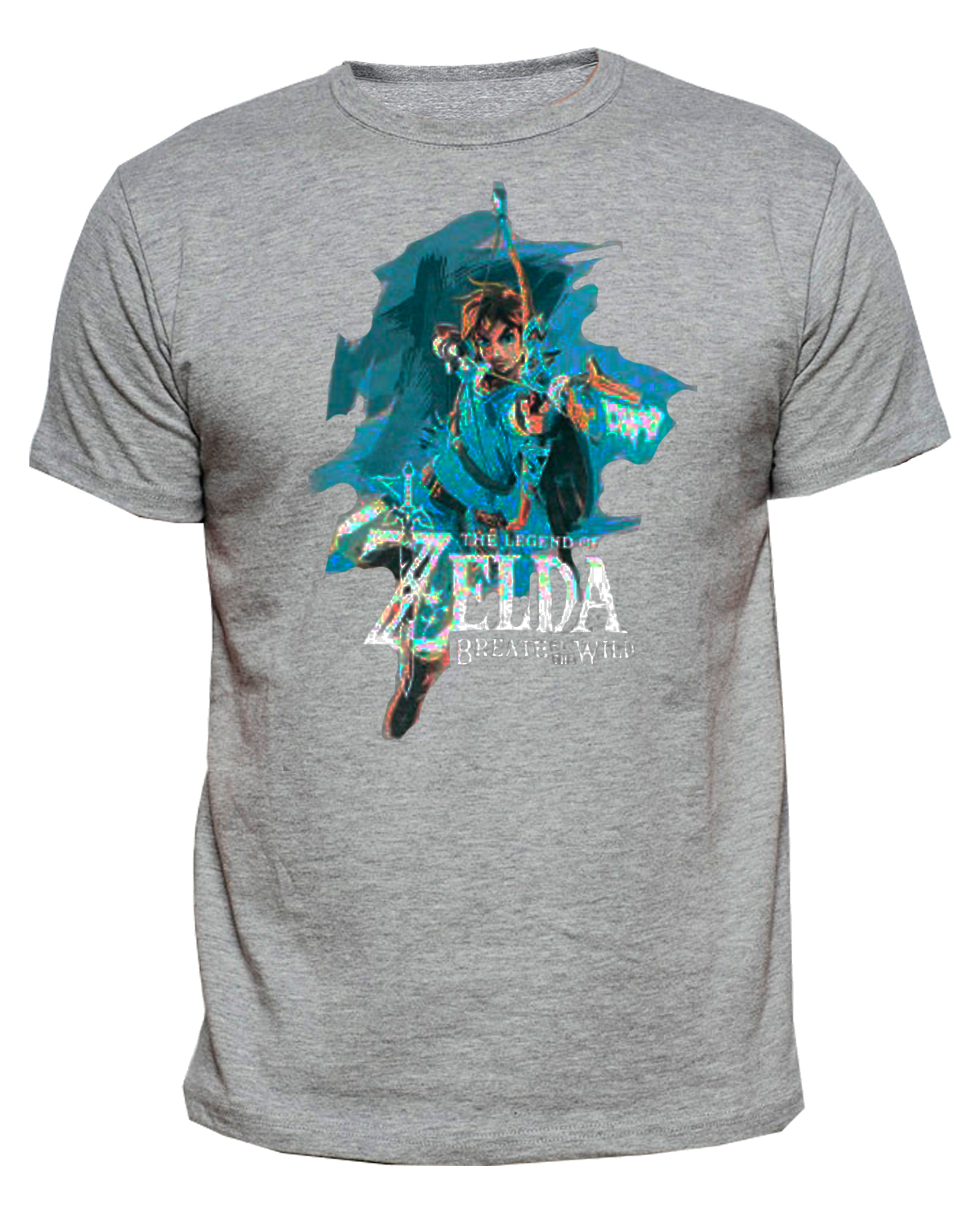 PLAYERA ZELDA BREATH OF THE WILD LINK ARQUERO GRIS XGRANDE