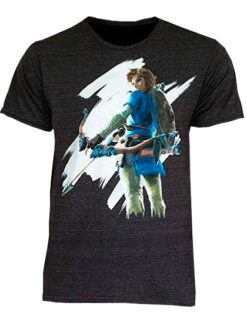 PLAYERA ZELDA BREATH OF THE WILD LINK ARQUERO NEGRA 2XGRANDE