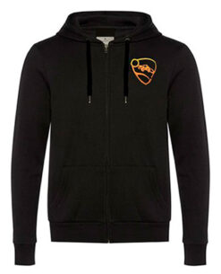 SUDADERA ROCKET LEAGUE LOGO NARANJA NEGRA CHICA