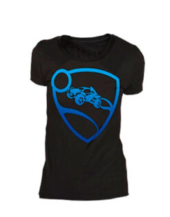 PLAYERA PARA DAMA ROCKET LEAGUE LOGO NEGRA GRANDE