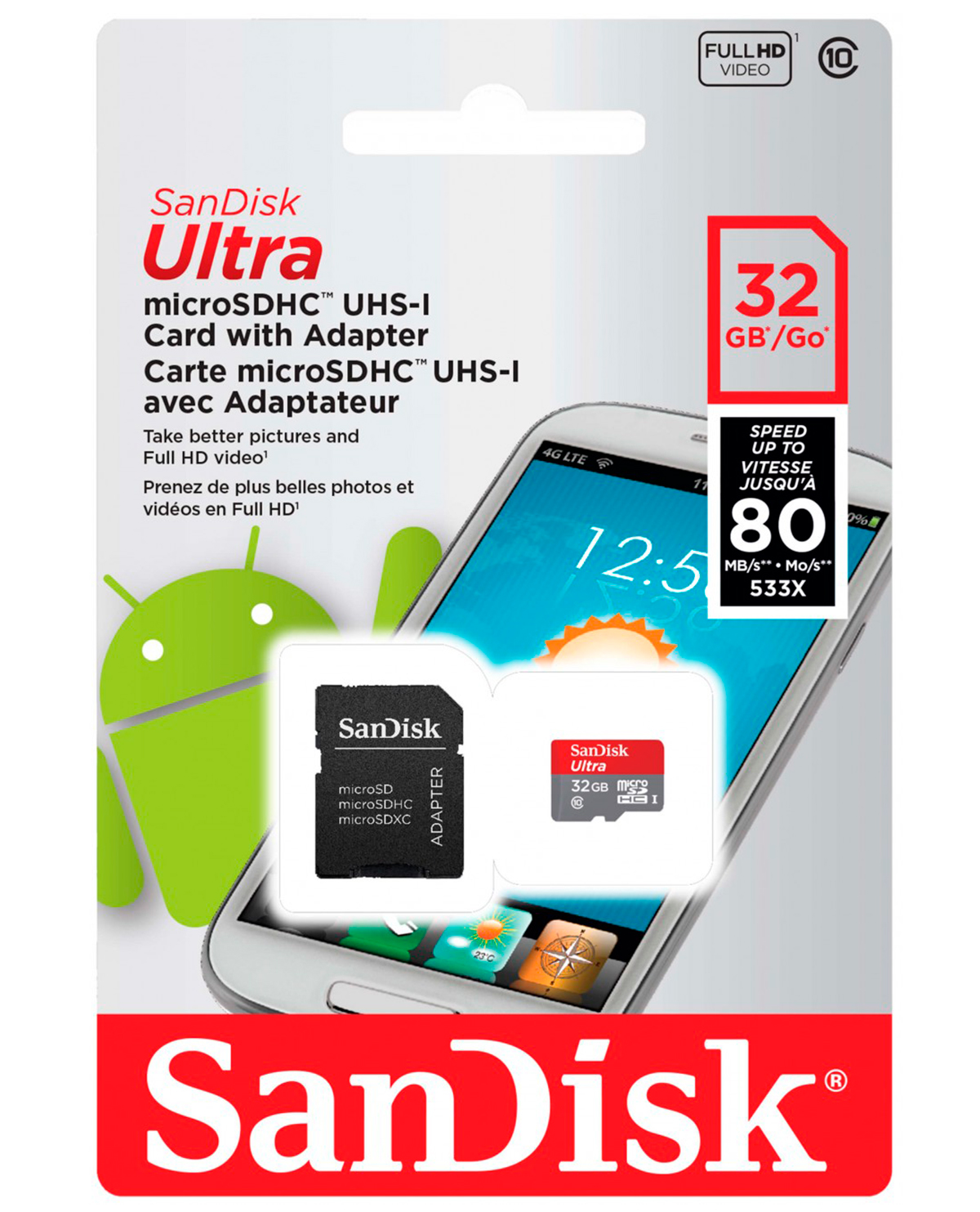 MEMORIA MICRO SD SANDISK ULTRA SDHC 32GB CON ADAPTADOR - Image 2