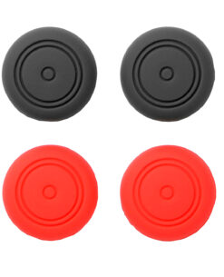PROTECTORES DE GOMA PARA JOYSTICK JOY CON NINTENDO SWITCH SNAKEBYTE NEGRO Y ROJO