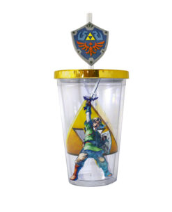 VASO DE PLASTICO CON POPOTE THE LEGEND OF ZELDA SKYWARD SWORD LINK