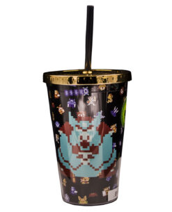 VASO DE PLASTICO CON POPOTE THE LEGEND OF ZELDA PIXEL - Image 2