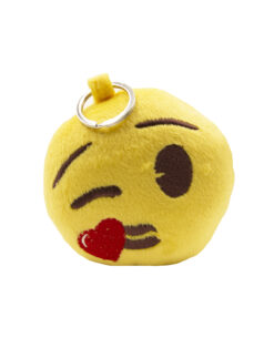 LLAVERO PELUCHE EMOJI CARITA ENVIANDO UN BESO 10 CM