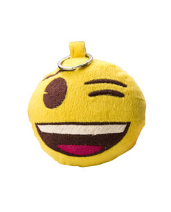 LLAVERO PELUCHE EMOJI CARITA CERRANDO EL OJO 10 CM