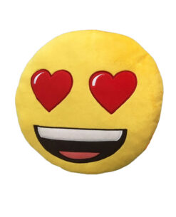 PELUCHE EMOJI CARITA CON OJOS DE CORAZON 41 CM