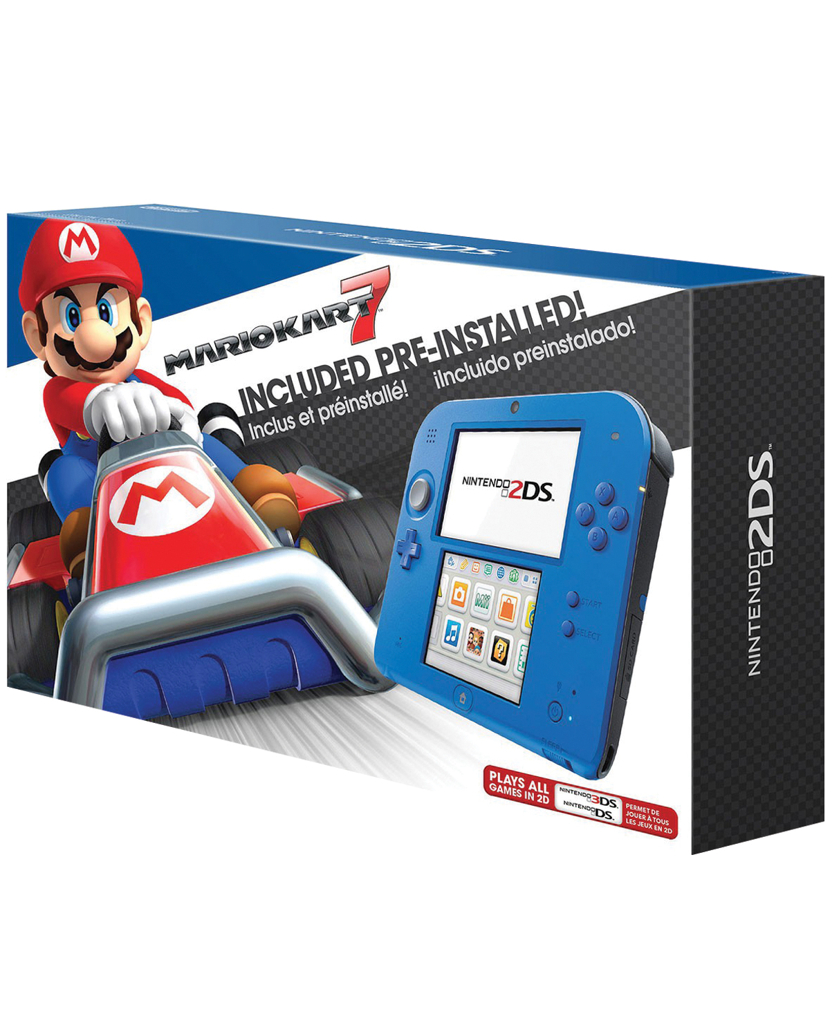 CONSOLA NINTENDO 2DS AZUL CON MARIO KART 7