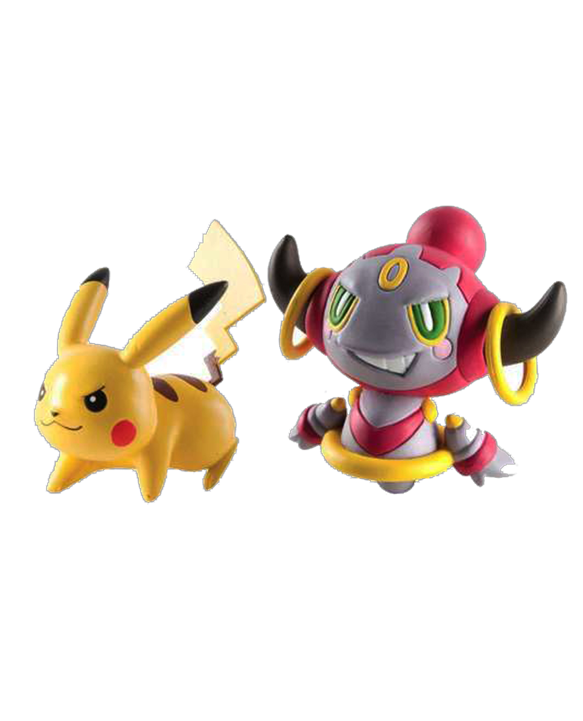 FIGURA POKEMON SET DOBLE PIKACHU VS HOOPA CONTENIDO