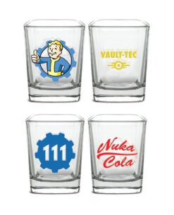 PAQUETE DE 4 VASOS DE VIDRIO FALLOUT