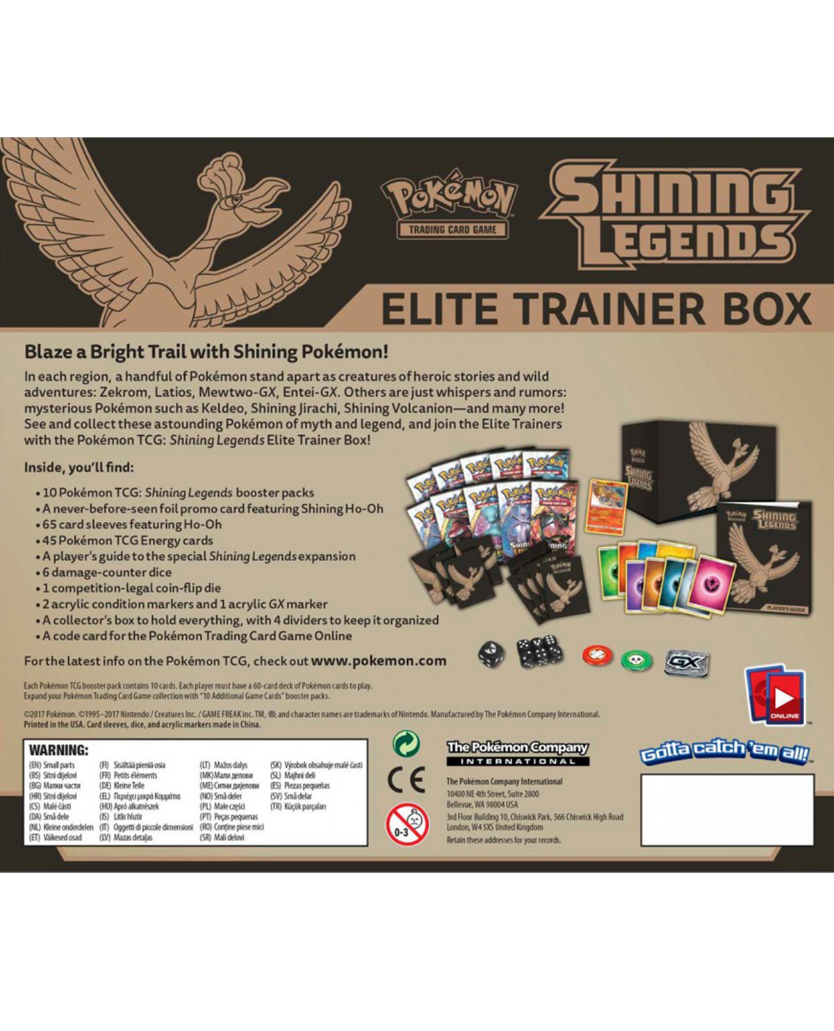 CAJA POKEMON TRADING CARD GAME SHINING LEGENDS ELITE TRAINER - Image 3