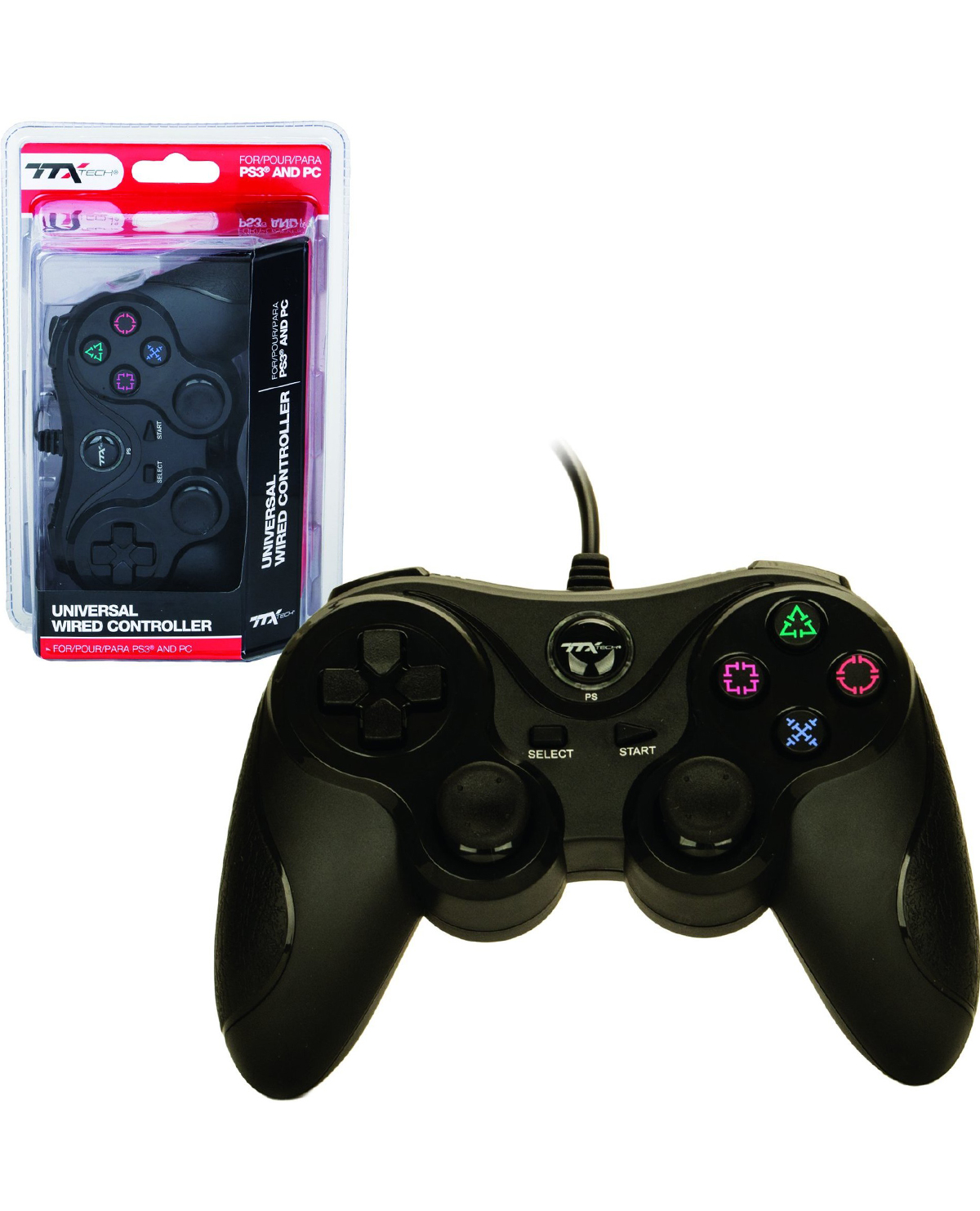 CONTROL PLAYSTATION 3 ALAMBRICO TTX TECH NEGRO - Image 2