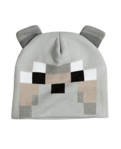 GORRO BEANIE MINECRAFT LOBO GRIS