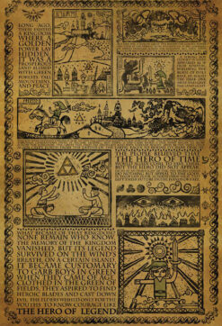 CUADRO THE LEGEND OF ZELDA STORY OF THE HERO