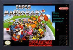 CUADRO SUPER MARIO KART SNES COVER