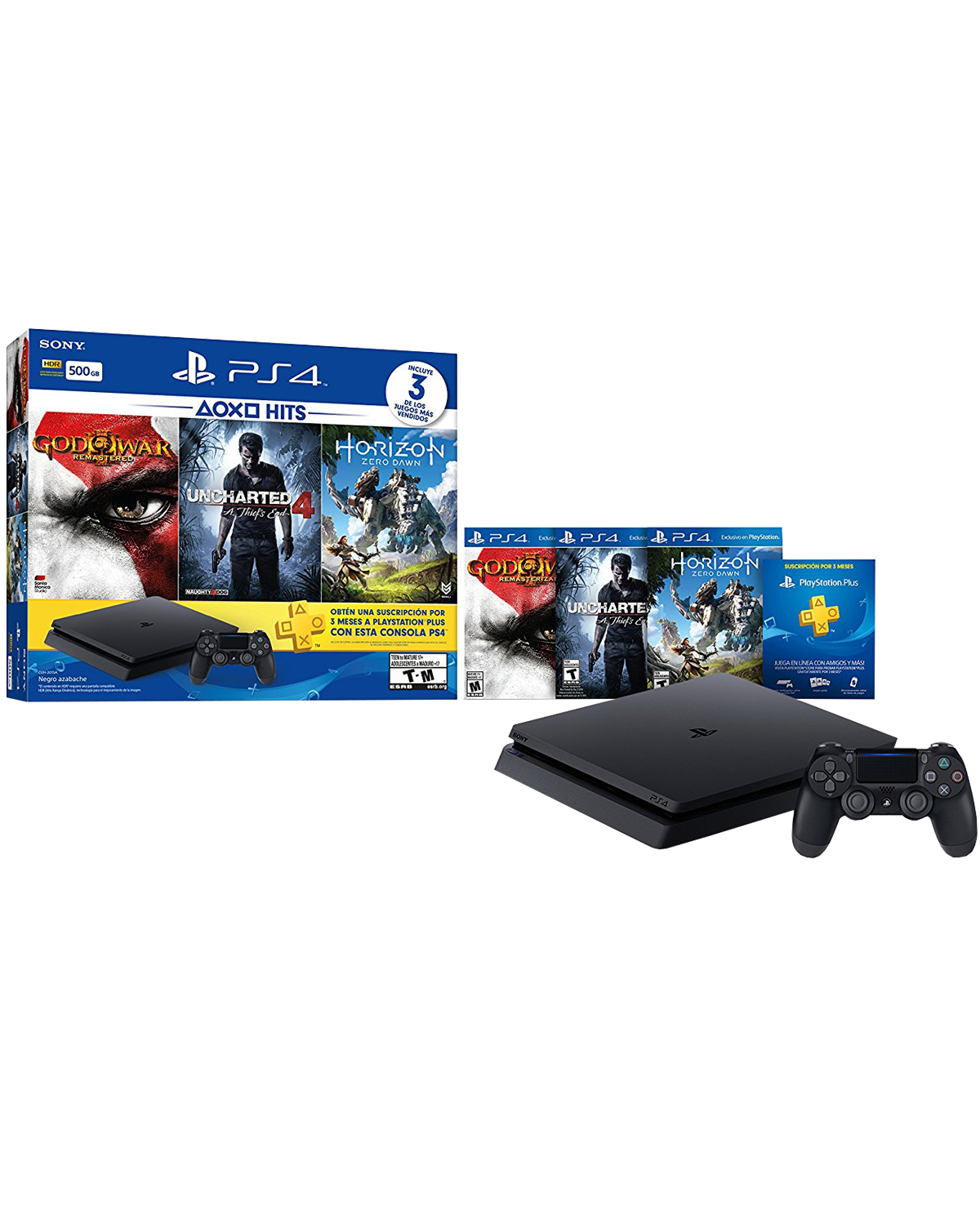 CONSOLA PLAYSTATION 4 SLIM NEGRO 500GB HITS BUNDLE 2 - Image 2