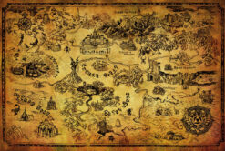 POSTER THE LEGEND OF ZELDA MAPA DE HYRULE