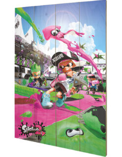 CUADRO DE MADERA SPLATOON 2 GAME OVER