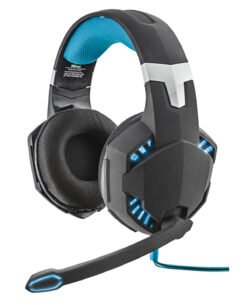 HEADSET PC TRUST GXT HAWK 7.1 BASS VIBRATION NEGRO Y AZUL
