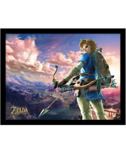 CUADRO THE LEGEND OF ZELDA BREATH OF THE WILD HYRULE LANDSCAPE