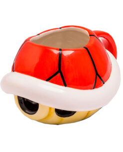 TAZA DE CERAMICA MOLDEADA SUPER MARIO CAPARAZON ROJO