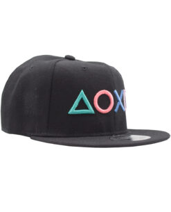 GORRA SNAPBACK PLAYSTATION ICONOS HORIZONTALES NEGRA