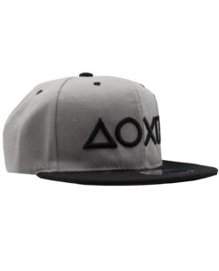 GORRA SNAPBACK PLAYSTATION ICONOS HORIZONTALES GRIS