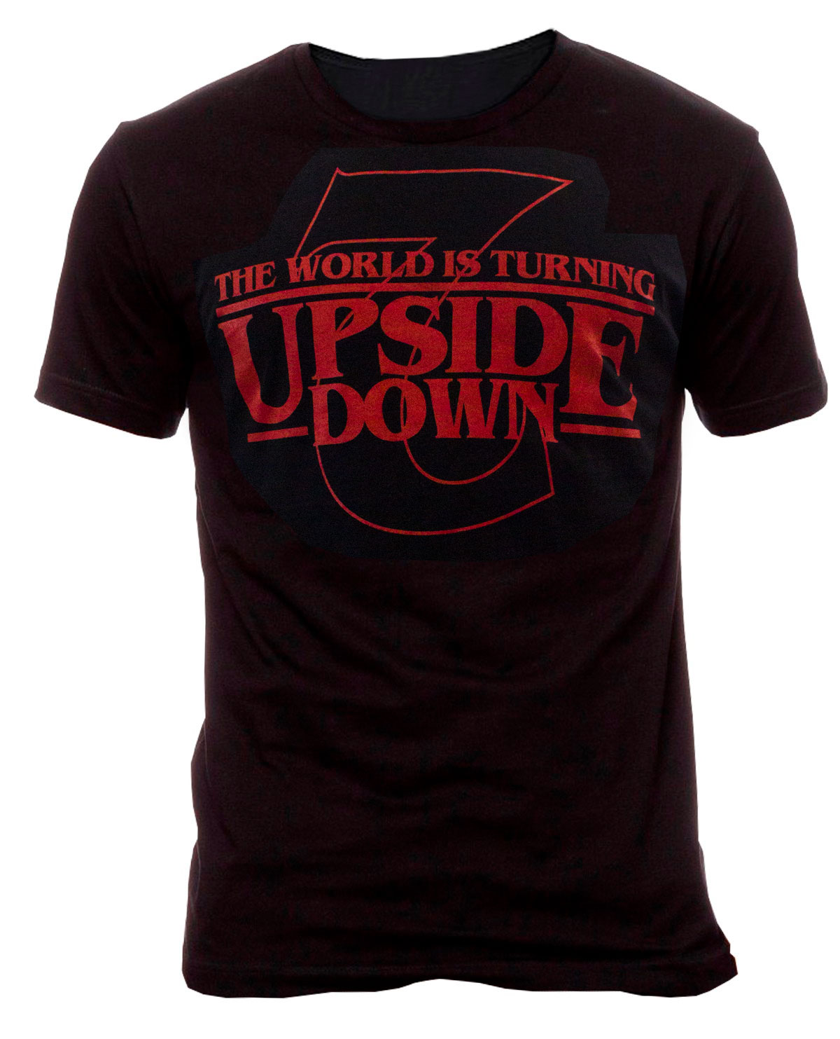 PLAYERA STRANGER THINGS UPSIDE DOWN NEGRA MEDIANA