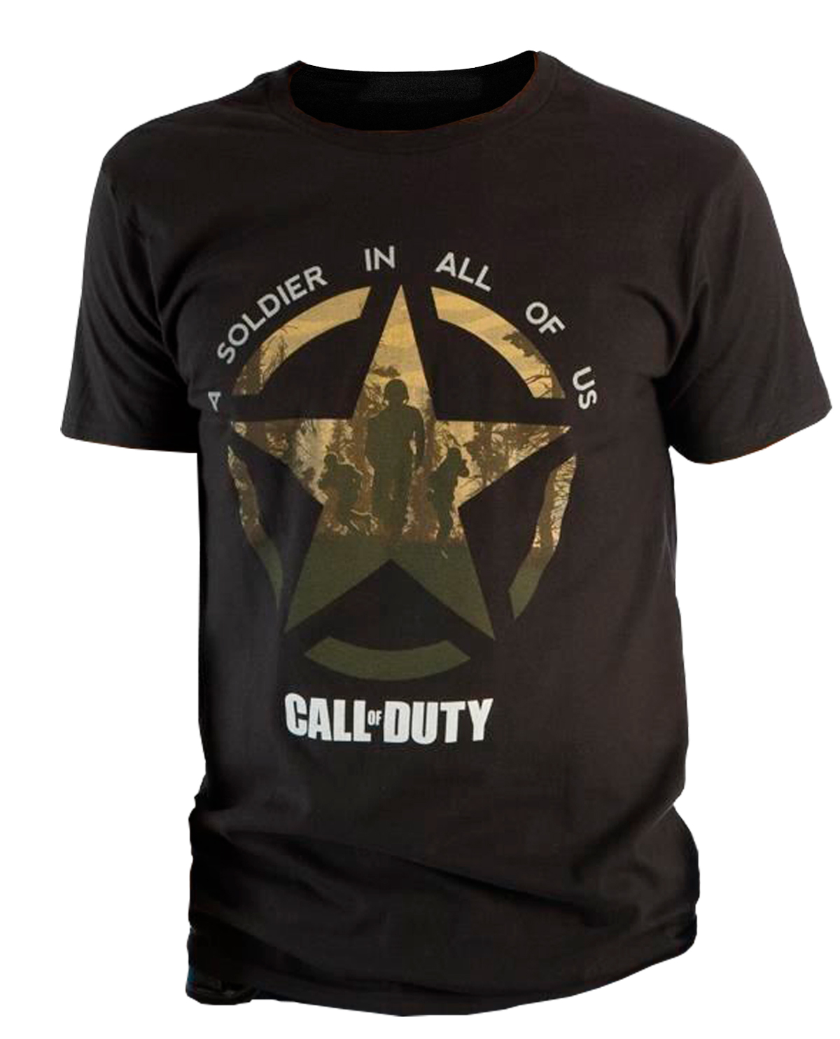 PLAYERA CALL OF DUTY A SOLDIER IN ALL OF US NEGRA CHICA