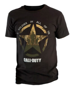 PLAYERA CALL OF DUTY A SOLDIER IN ALL OF US NEGRA XGRANDE