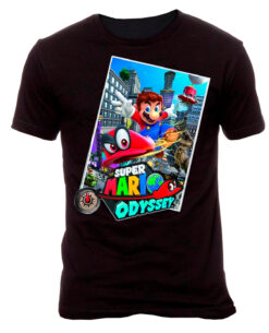 PLAYERA SUPER MARIO ODYSSEY NEGRA GRANDE