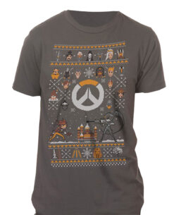 PLAYERA OVERWATCH HOLIDAY SWEATER GRIS GRANDE