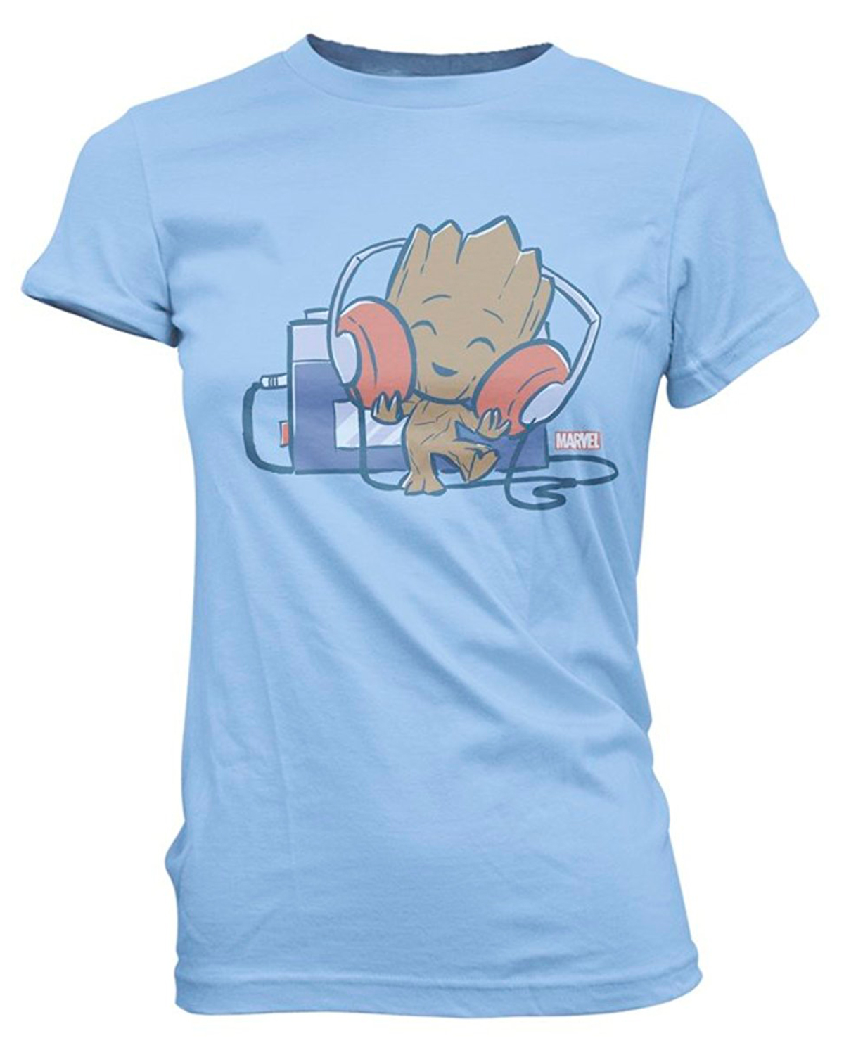 PLAYERA POP GUARDIANS OF THE GALAXY BEBE GROOT AZUL GRANDE