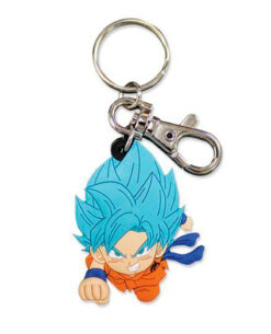 LLAVERO DE PLASTICO DRAGON BALL SUPER GOKU SUPER SAIYAJIN BLUE