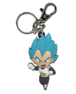 LLAVERO DE PLASTICO DRAGON BALL SUPER VEGETA SUPER SAIYAJIN BLUE