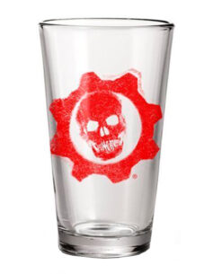 VASO DE VIDRIO GEARS OF WAR COG LOGO