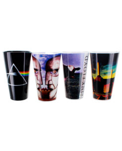 SET DE 4 VASOS DE VIDRIO PINK FLOYD