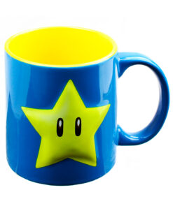 TAZA DE CERAMICA SUPER MARIO ESTRELLA AZUL