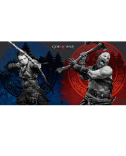 CUADRO PVC METALICO GOD OF WAR KRATOS Y ATREUS