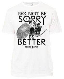 PLAYERA GOD OF WAR DO NOT BE SORRY BLANCA EXTRA GRANDE