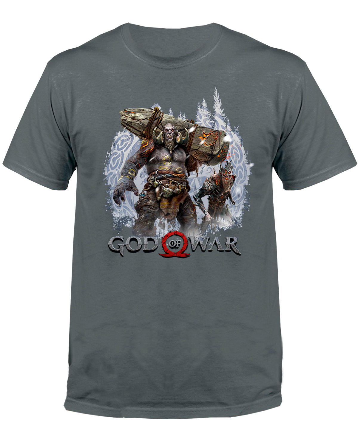 PLAYERA GOD OF WAR TROLL GRIS EXTRA GRANDE