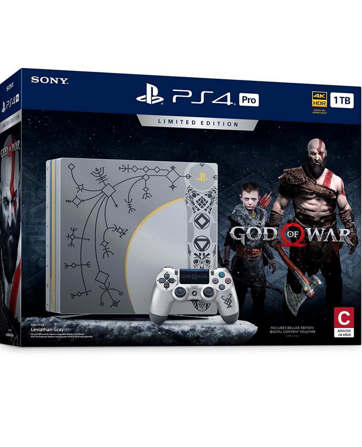 CONSOLA PLAYSTATION 4 PRO 1TB GOD OF WAR EDICION LIMITADA