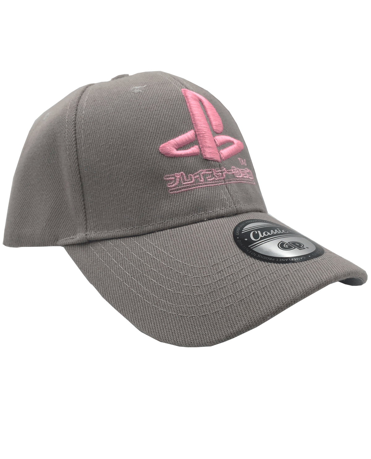 GORRA CLASICA PLAYSTATION KATAKANA GRIS ROSA