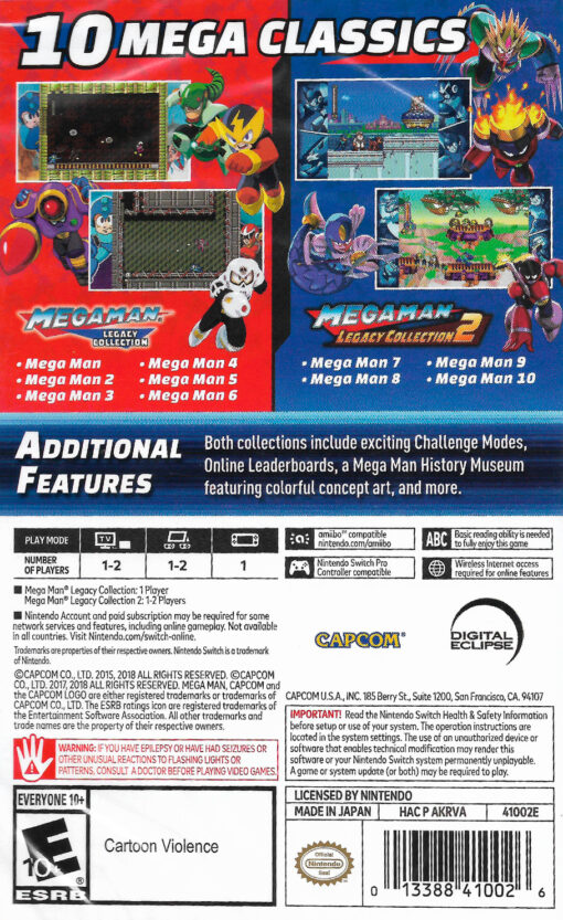 MEGA MAN LEGACY COLLECTION 1 Y 2 – Gameplanet