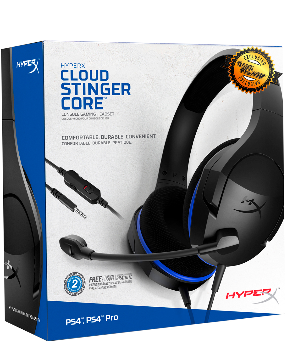 HEADSET PLAYSTATION 4 HYPERX CLOUD STINGER CORE NEGRO Y AZUL - Image 3