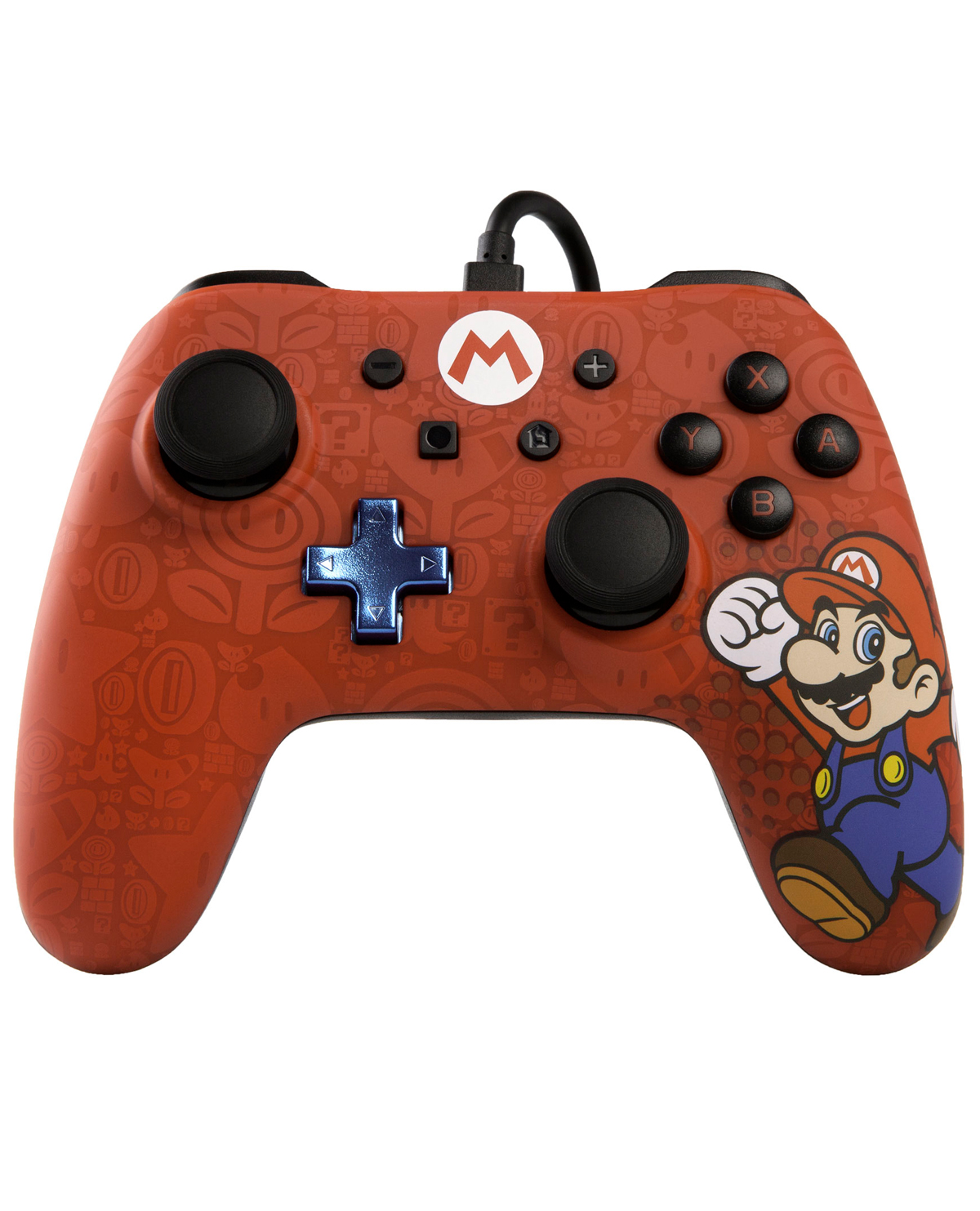 CONTROL NINTENDO SWITCH ALAMBRICO POWER A SUPER MARIO ROJO