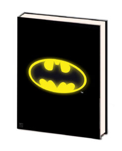 LIBRETA DE BOLSILLO CON LUZ BATMAN LOGO NEGRA